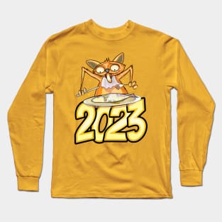 Happy New Year Cats 2023 Long Sleeve T-Shirt